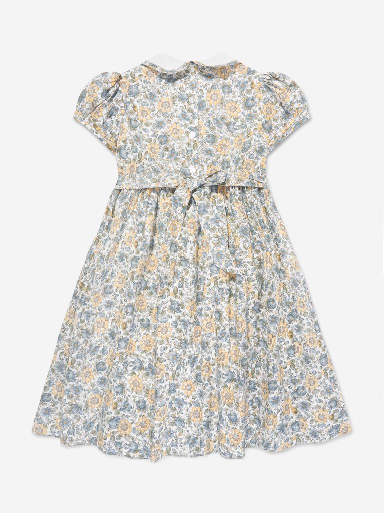 Sarah Louise Sarah Louise Girls Cotton Floral Dress in Yellow