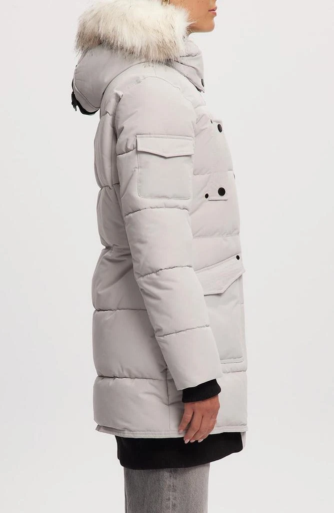 NOIZE Astrid Heavyweight Faux Fur Trim Jacket 4
