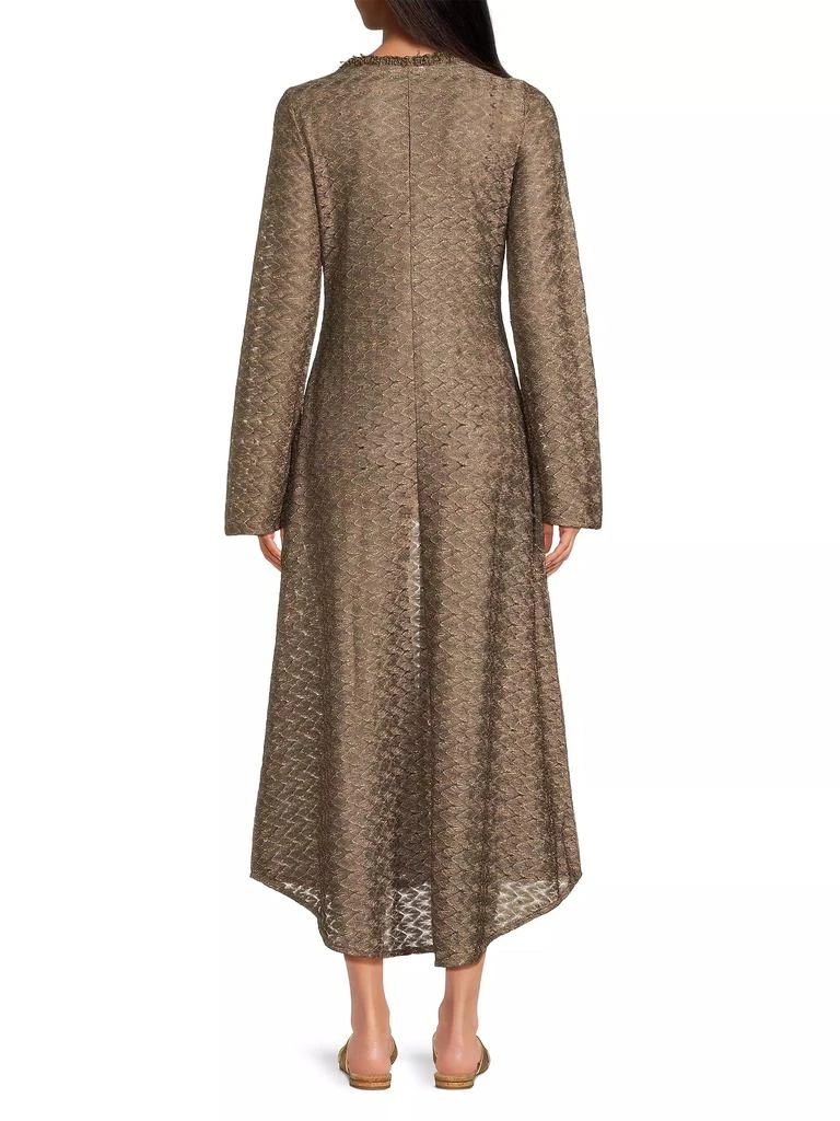 Ramy Brook Fatima Metallic Chevron Caftan 5