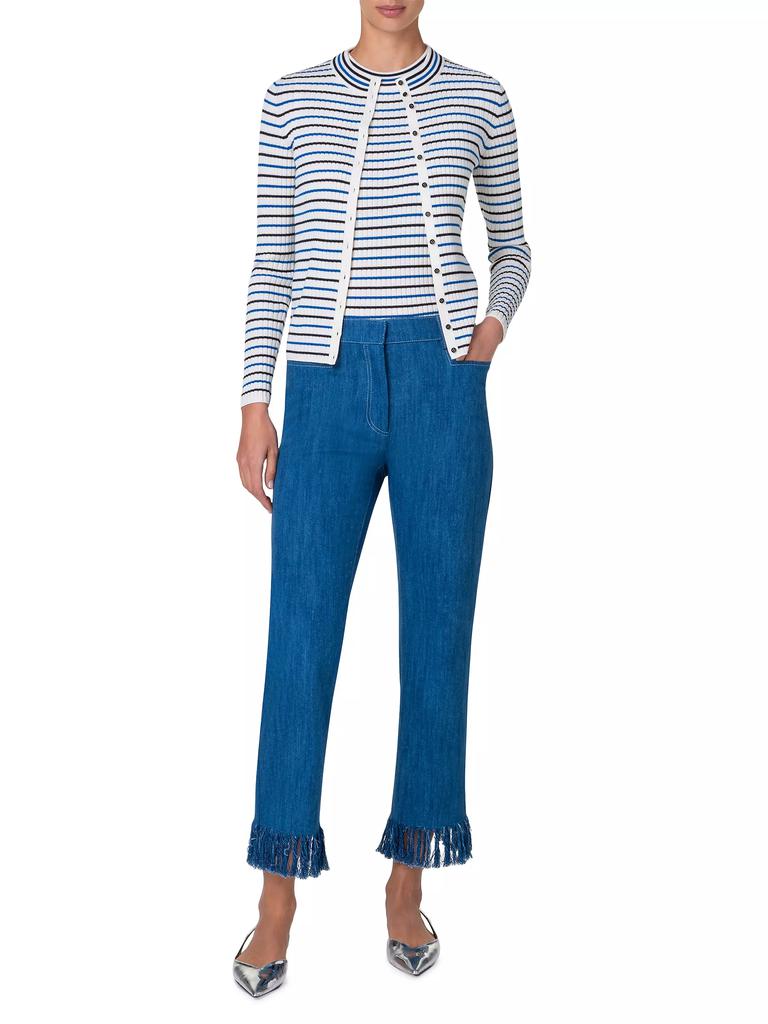 Akris punto Stripe Woold Cardigan