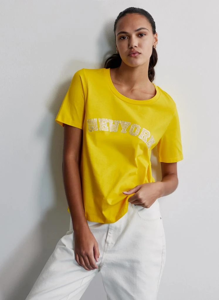 DKNY METALLIC NEW YORK TEE 1