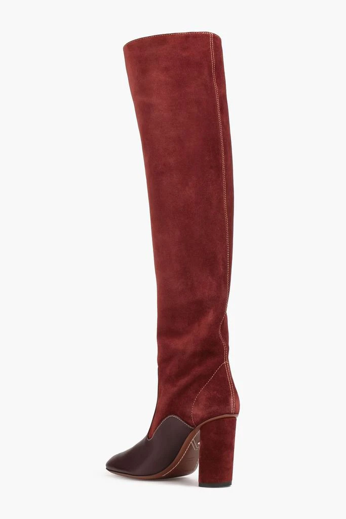 Zimmermann Leather-paneled suede thigh boots 3
