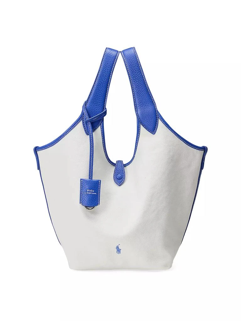 Ralph Lauren Canvas & Leather Tote Bag 1