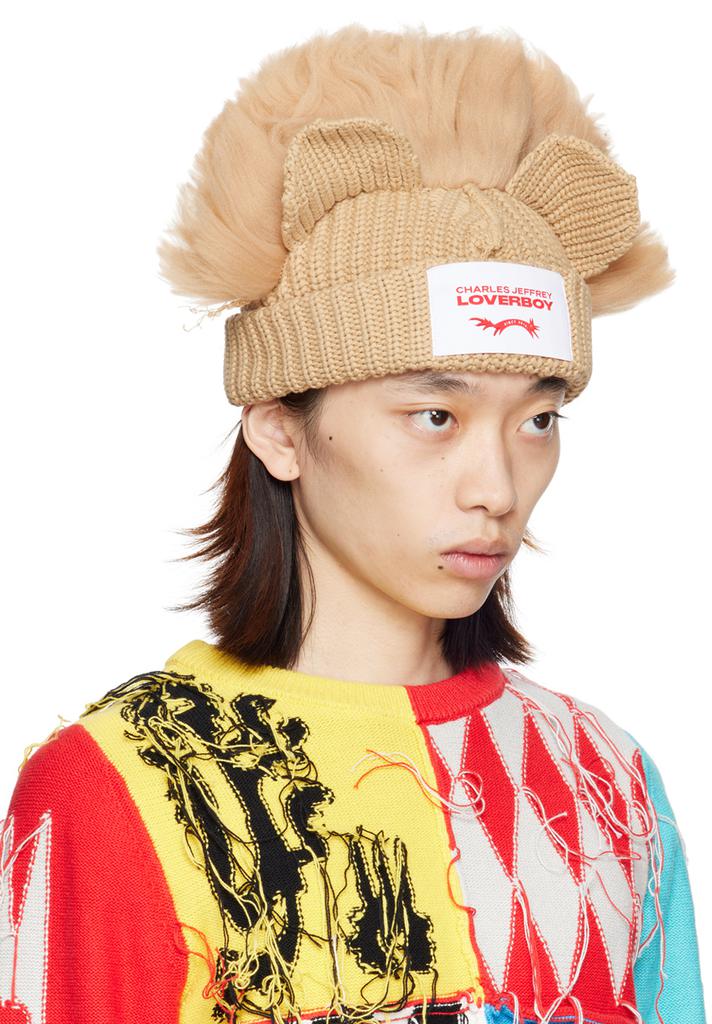 帽子 Charles Jeffrey LOVERBOY Charles Jeffrey LOVERBOY Black Chunky Rabbit Beanie Charles