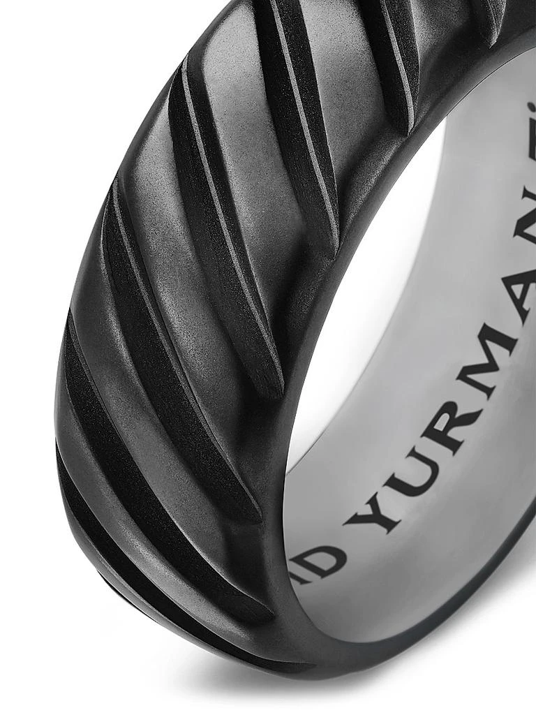 David Yurman Modern Cable Band Ring in Black Titanium, 9mm 6