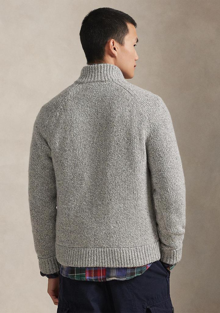 Ralph Lauren Wool-Blend Mock Neck Cardigan