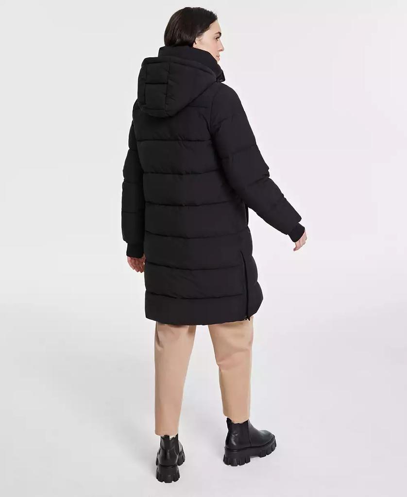BCBG Women's Hooded Collared Puffer Coat