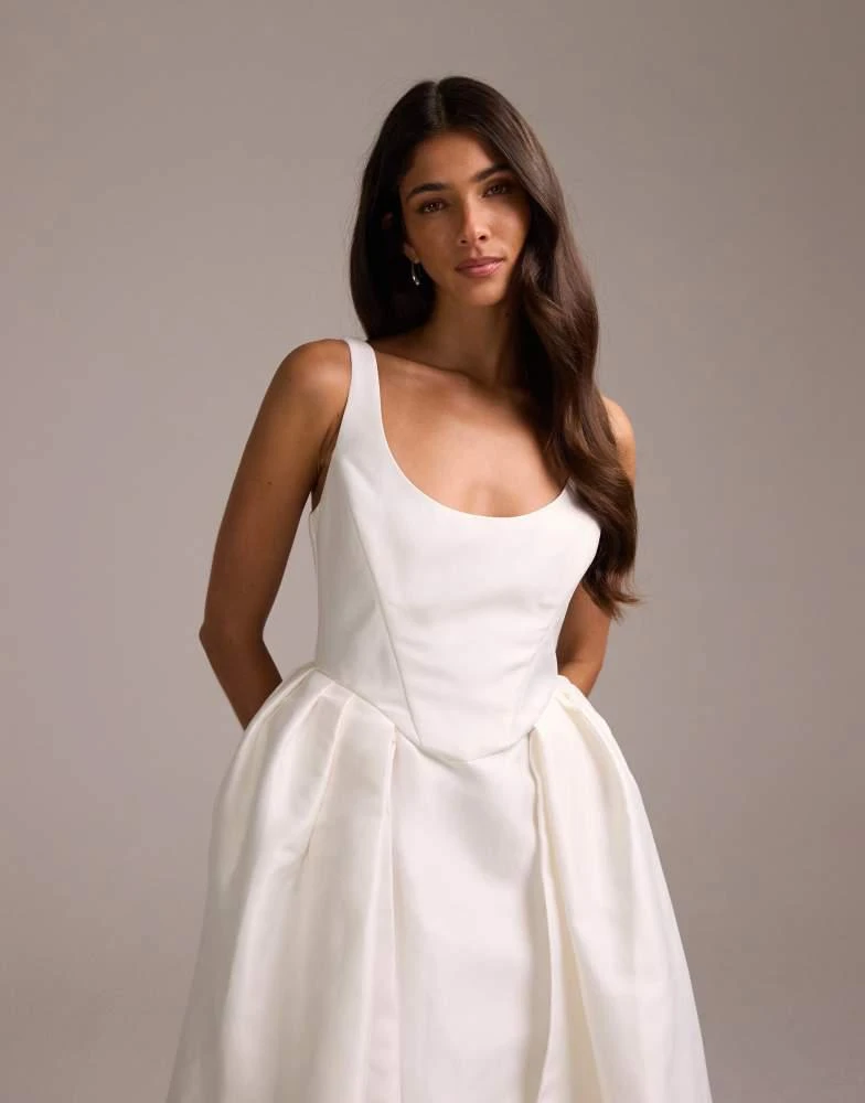 halter neck dress for wedding guest Ivory Bow Back Halter Neck Satin Dress  Dsir Couture
