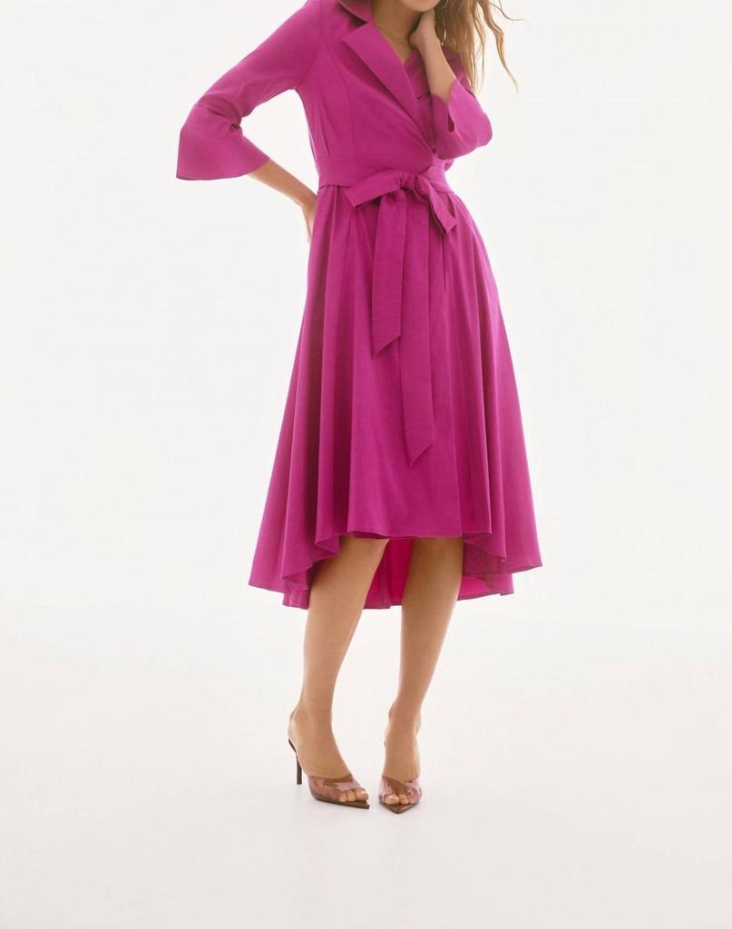 JOSEPH RIBKOFF Joseph Ribkoff - Stretch Taffeta Wrap Dress
