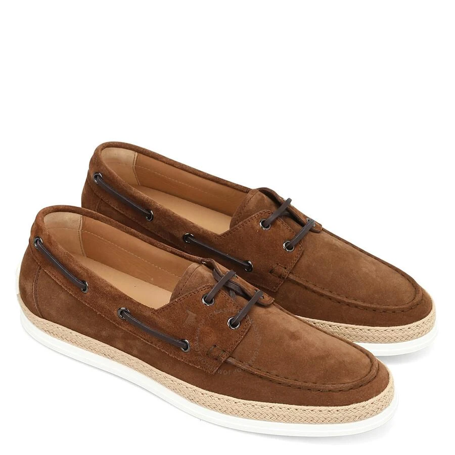 Tod's Men's Gomma Braided Jute Suede Loafers 2