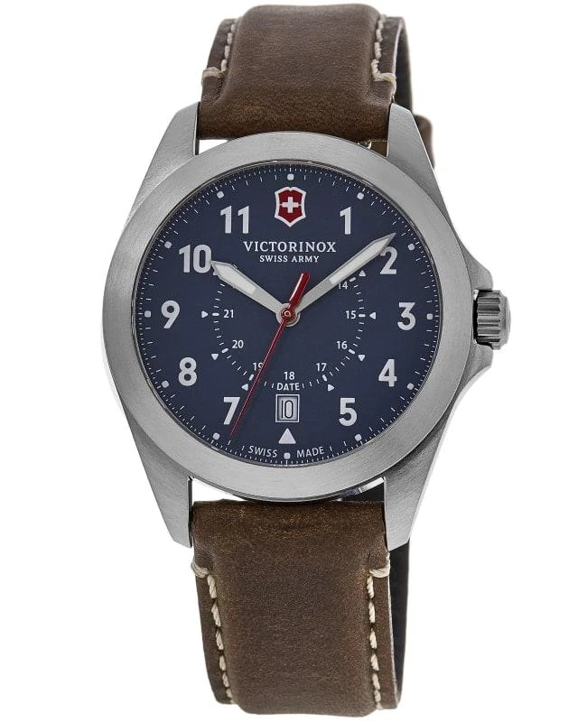 Swiss Army Victorinox Swiss Army Heritage Quartz Blue Dial Brown Leather Strap Men's Watch 241964 1
