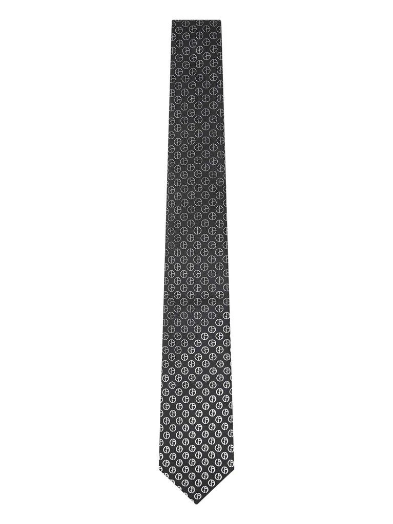 Giorgio Armani GIORGIO ARMANI | Black jacquard silk tie | Man | PZ 1