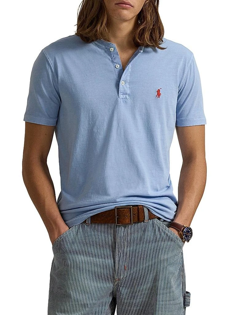 Ralph Lauren Slub Jersey Short-Sleeve Henley Shirt 3