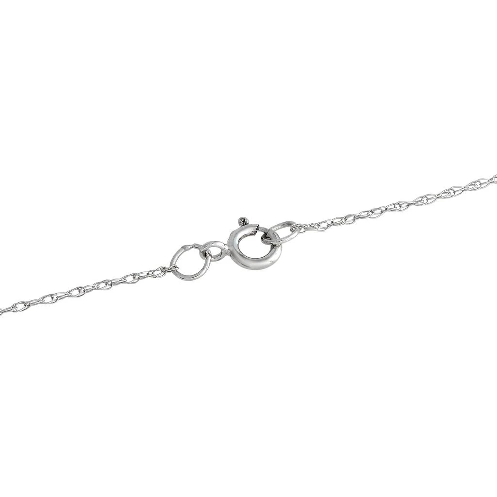 Non Branded 14K White Gold 0.03ct Diamond and Amethyst Pendant Necklace PD4-15537WAM 3