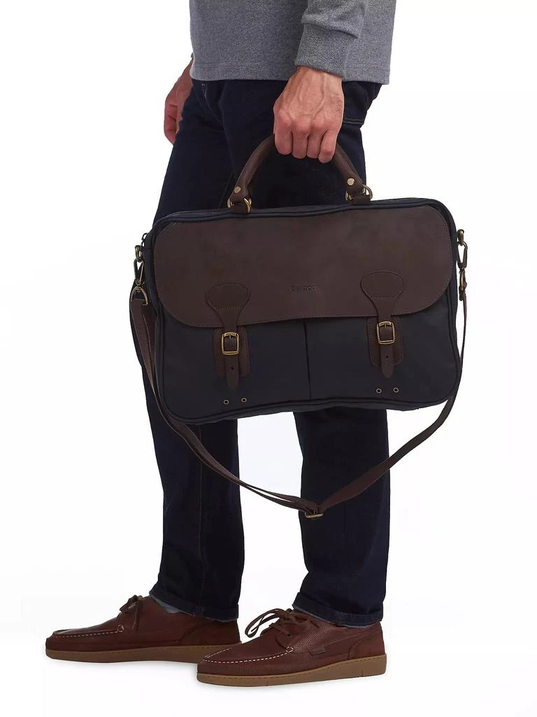 Barbour Waxed Cotton Briefcase 2
