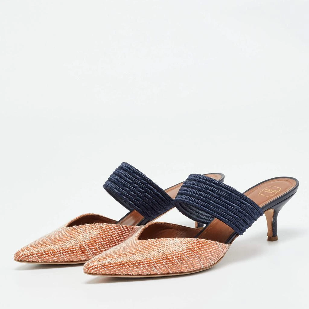 Malone Souliers Malone Souliers Orange Raffia Maisie Mules Size 39 2