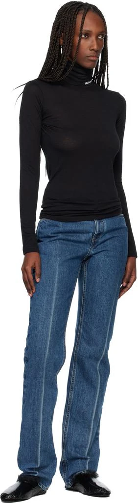 Jil Sander Blue Diagonal Cotton Denim Jeans 4