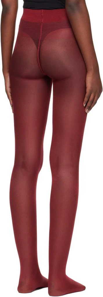 Wolford Burgundy Satin Touch 20 Tights 3