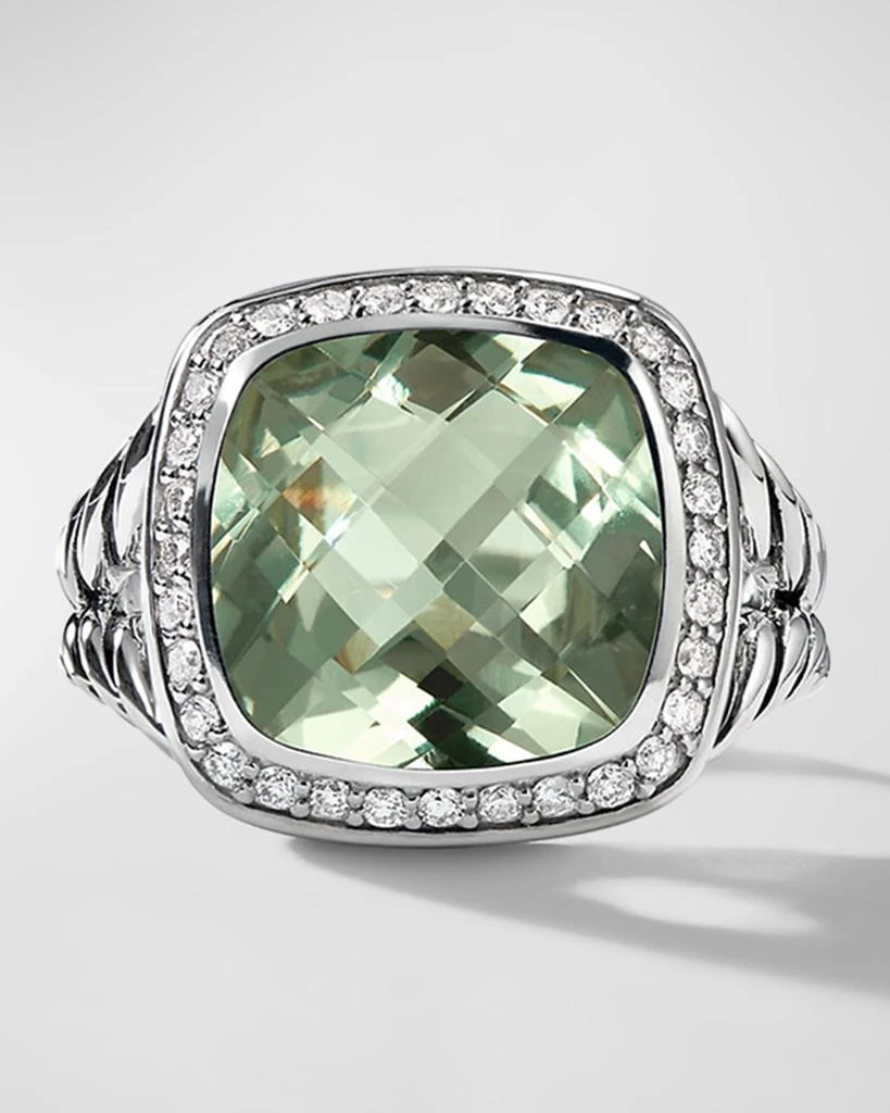 David Yurman Albion Ring with Gemstone and Diamonds in Silver, 11mm 3