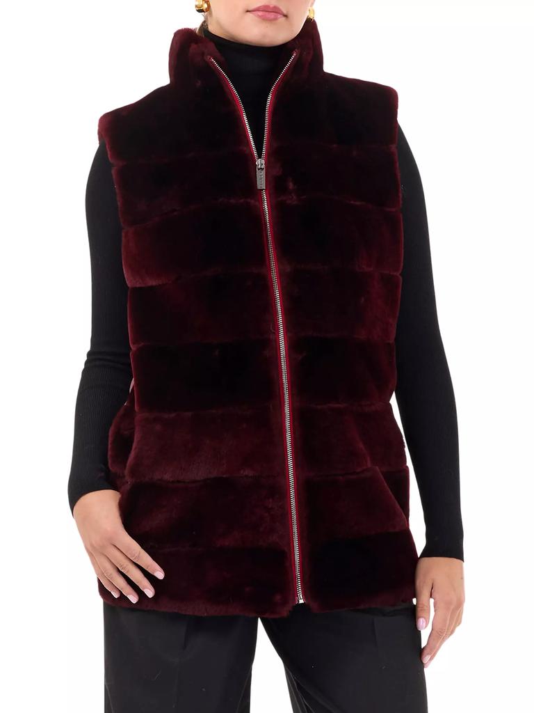 Gorski Shearling Lamb Vest With Quilted Back