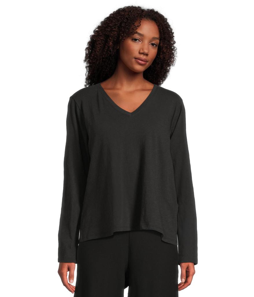 Eileen Fisher  V-Neck Square Tee レディース シャツ トップス Bellflower Women's Eileen Fisher V-Neck Square Tee | Zappos.com