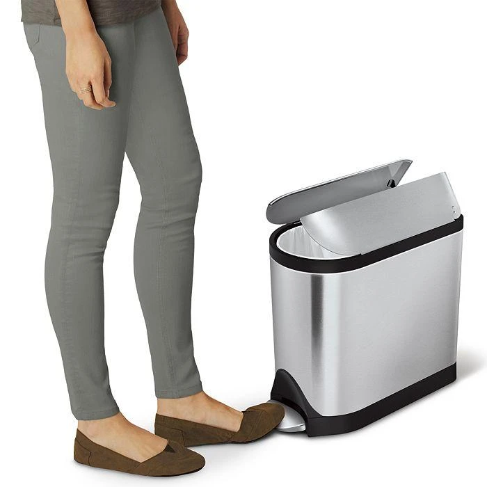 simplehuman 10L Butterfly Step Slim Trashcan 5