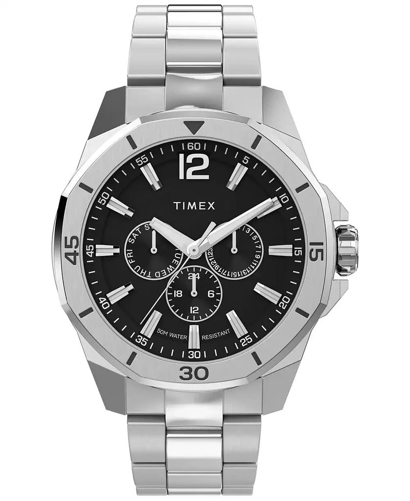 Timex Men's Analog Black Stainless Steel Watch, 46mm 1