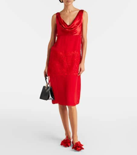 Salvatore Ferragamo Gemy floral-appliqué satin ballet flats 3