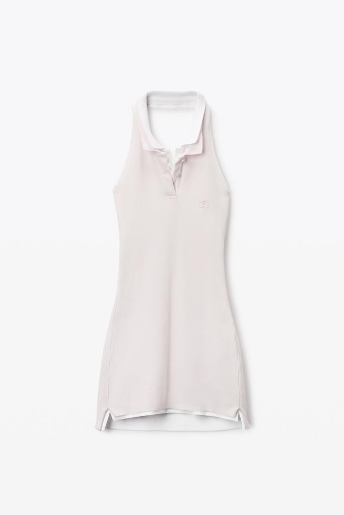 Alexander Wang Layered Polo Halter Minidress