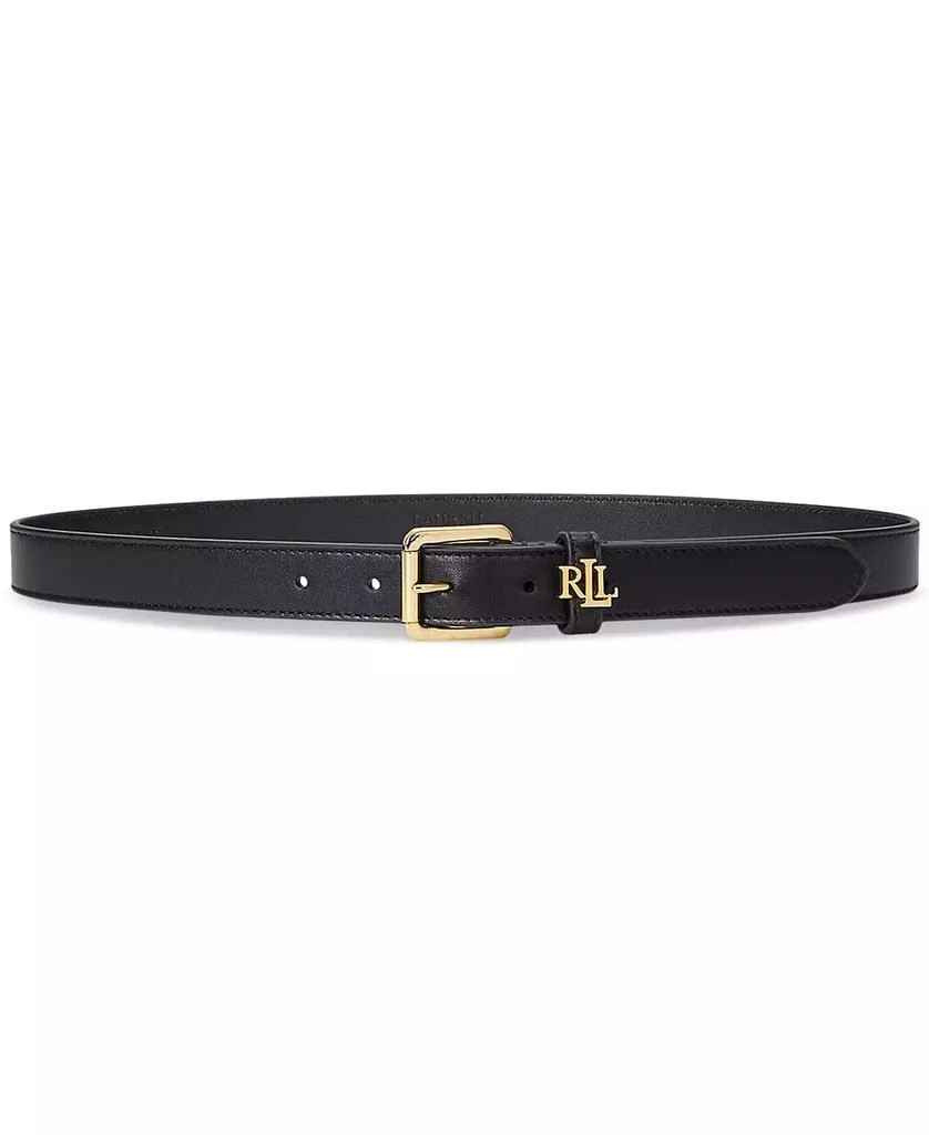 Ralph Lauren Logo-Keeper Leather Skinny Belt 1