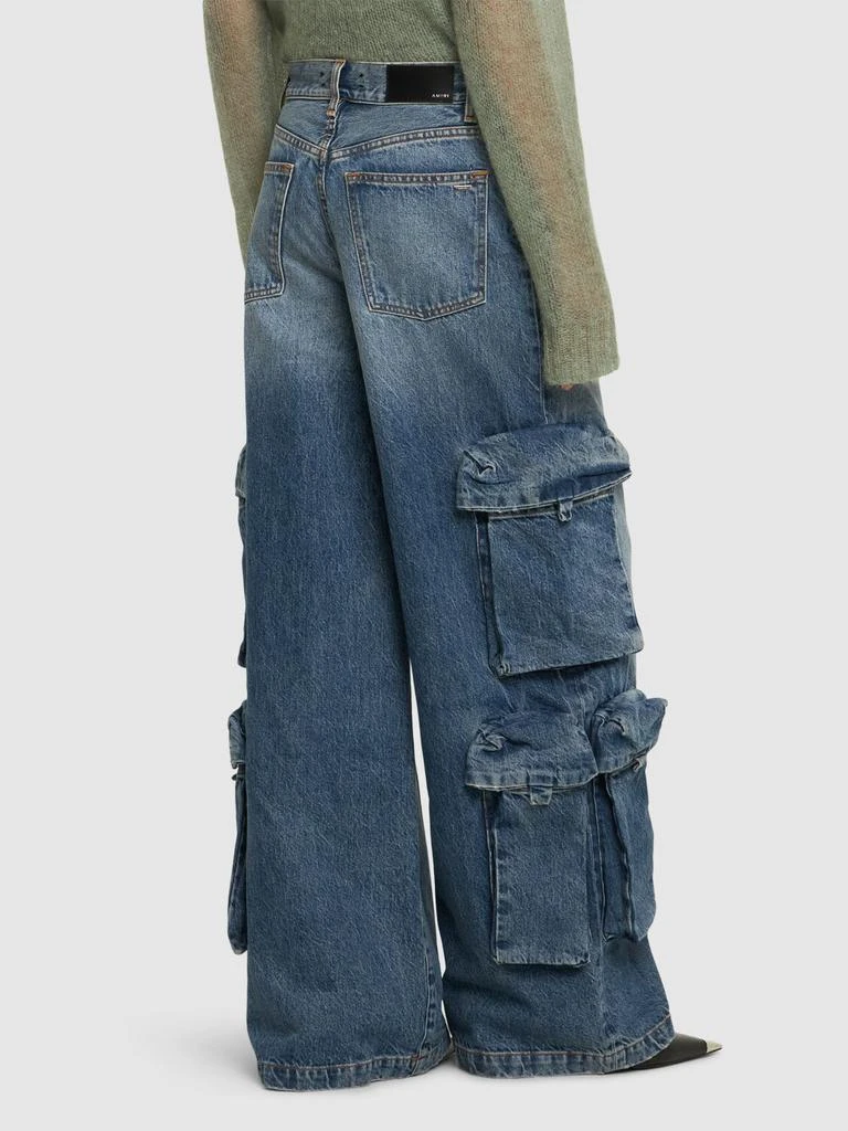 AMIRI Wide Cotton Denim Cargo Jeans 2