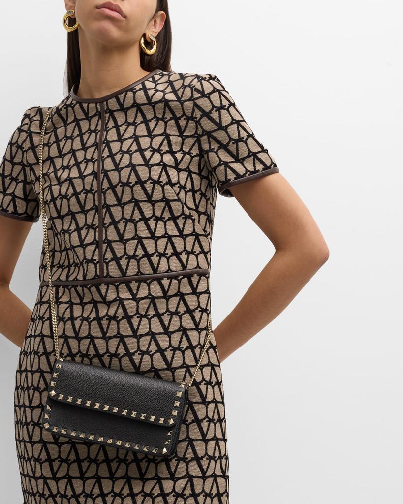 Valentino Garavani Rockstud Leather Wallet on Chain