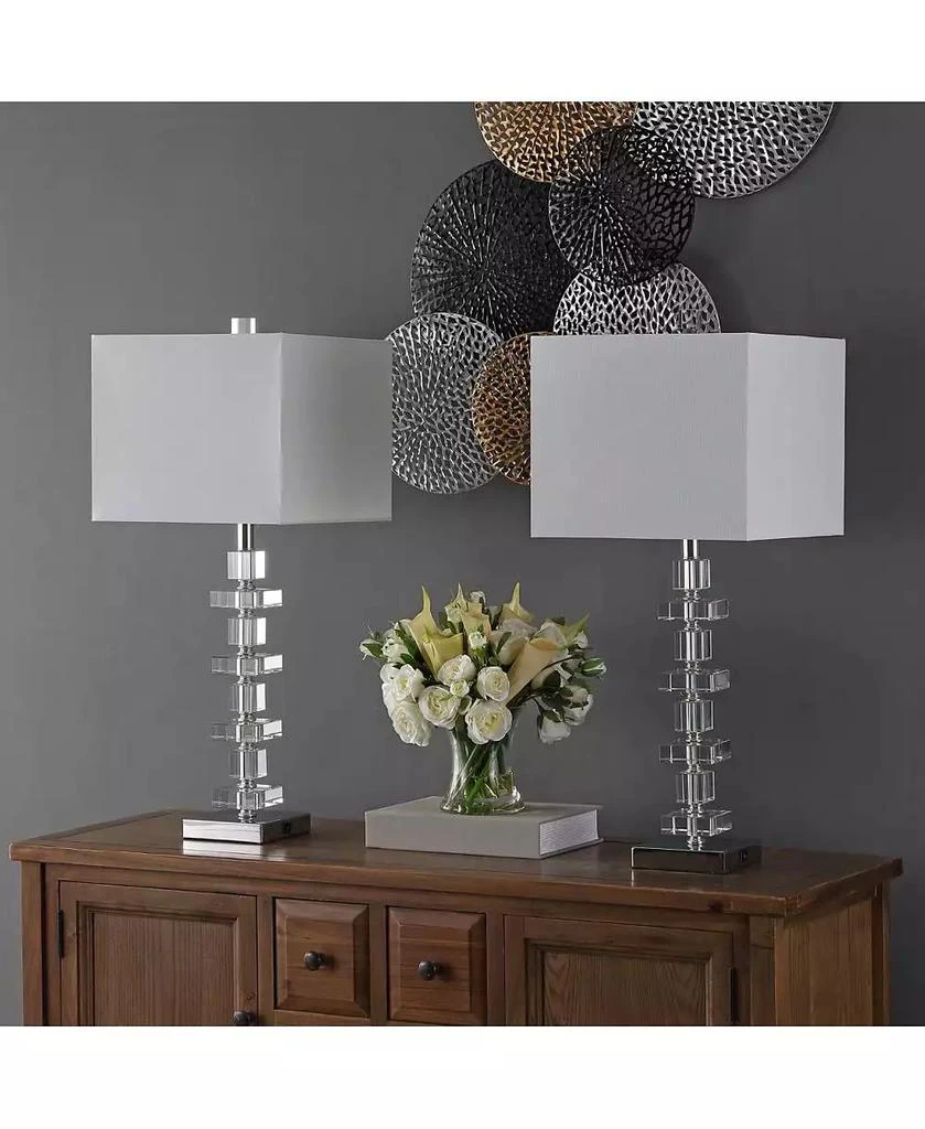 Safavieh Deco Crystal Table Lamp Set Of 2 W/ USB Port 5