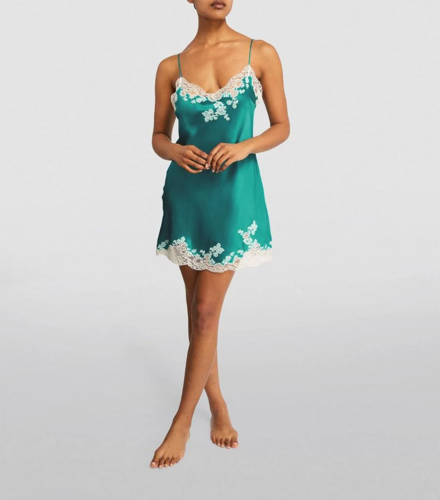 Carine Gilson Silk Lace-Detail Slip Dress 2