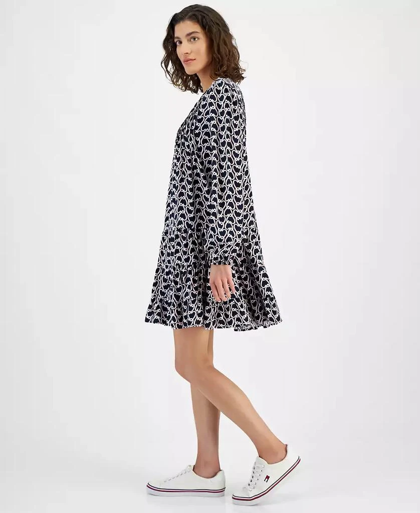 Tommy Hilfiger Women's Heartlock Pintuck Tiered Dress 5