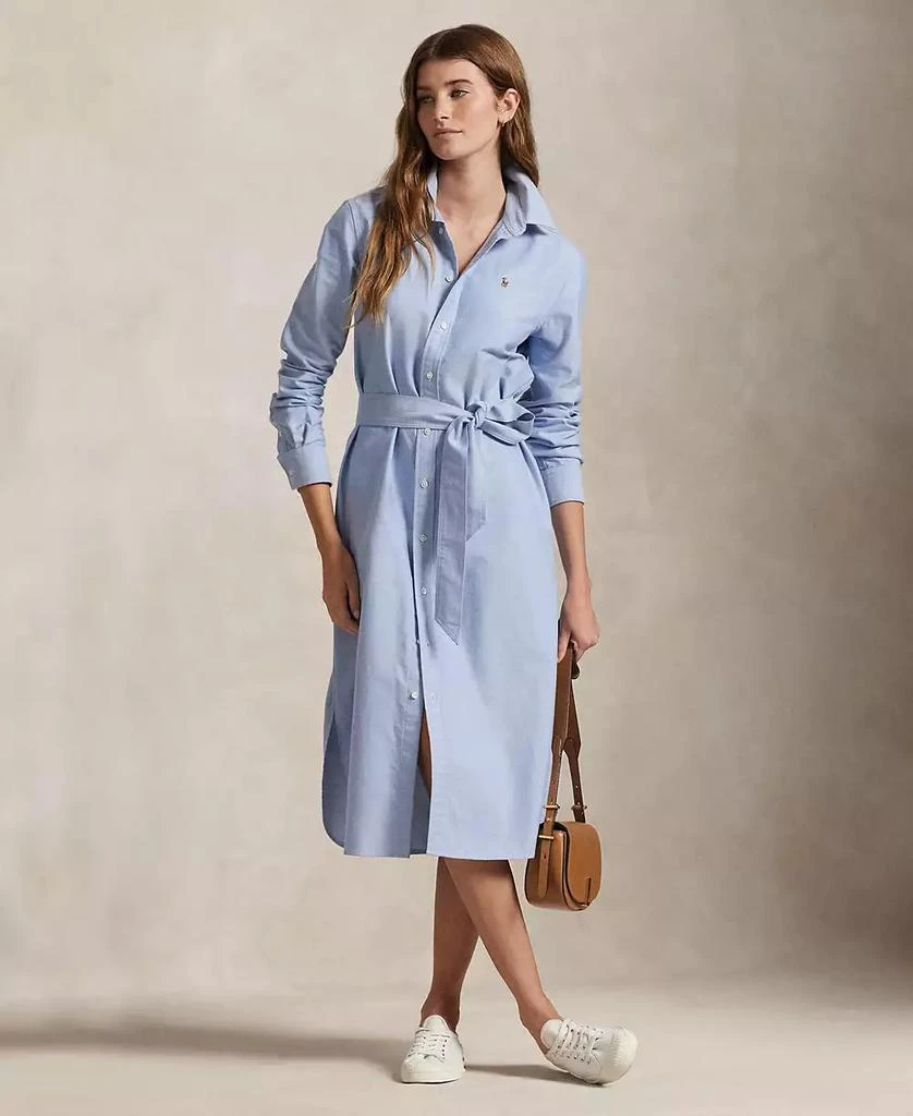 Ralph Lauren Women's Belted Cotton Oxford Shirtdress 1