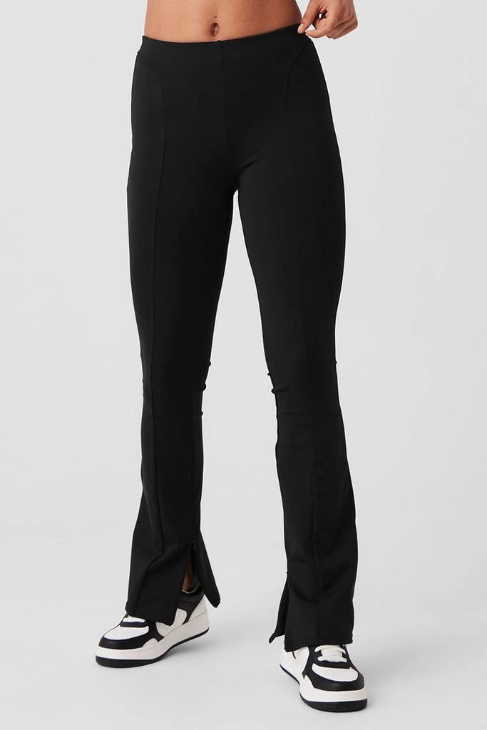 Alo High-Waist 7/8 Zip It Flare Legging - Black 1