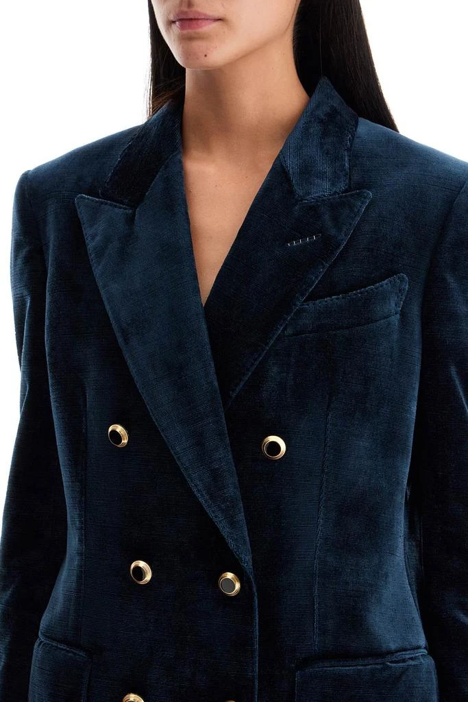 Tom Ford wallis velvet double-breasted jacket 4