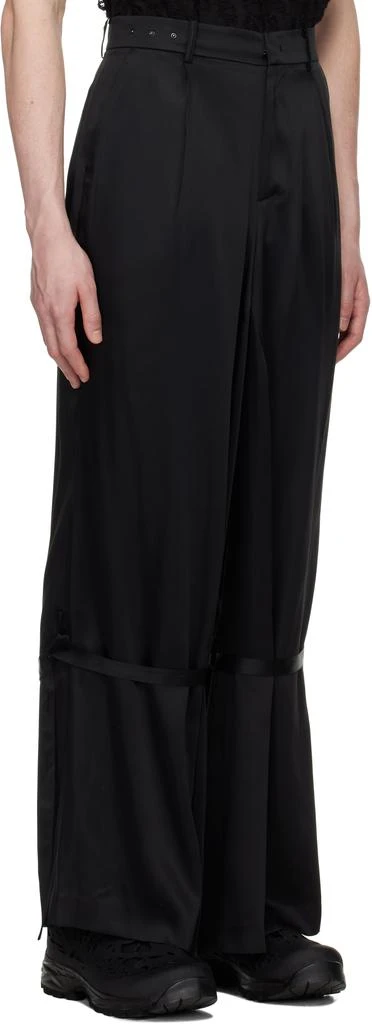 CARNET-ARCHIVE Black Belted Plinth Trousers 2