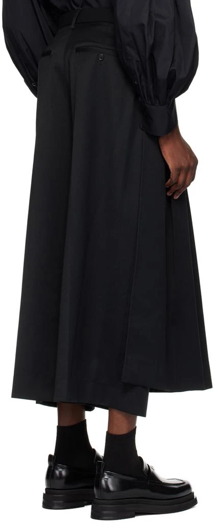 Simone Rocha Black Pleated Apron Overlay Trousers 3