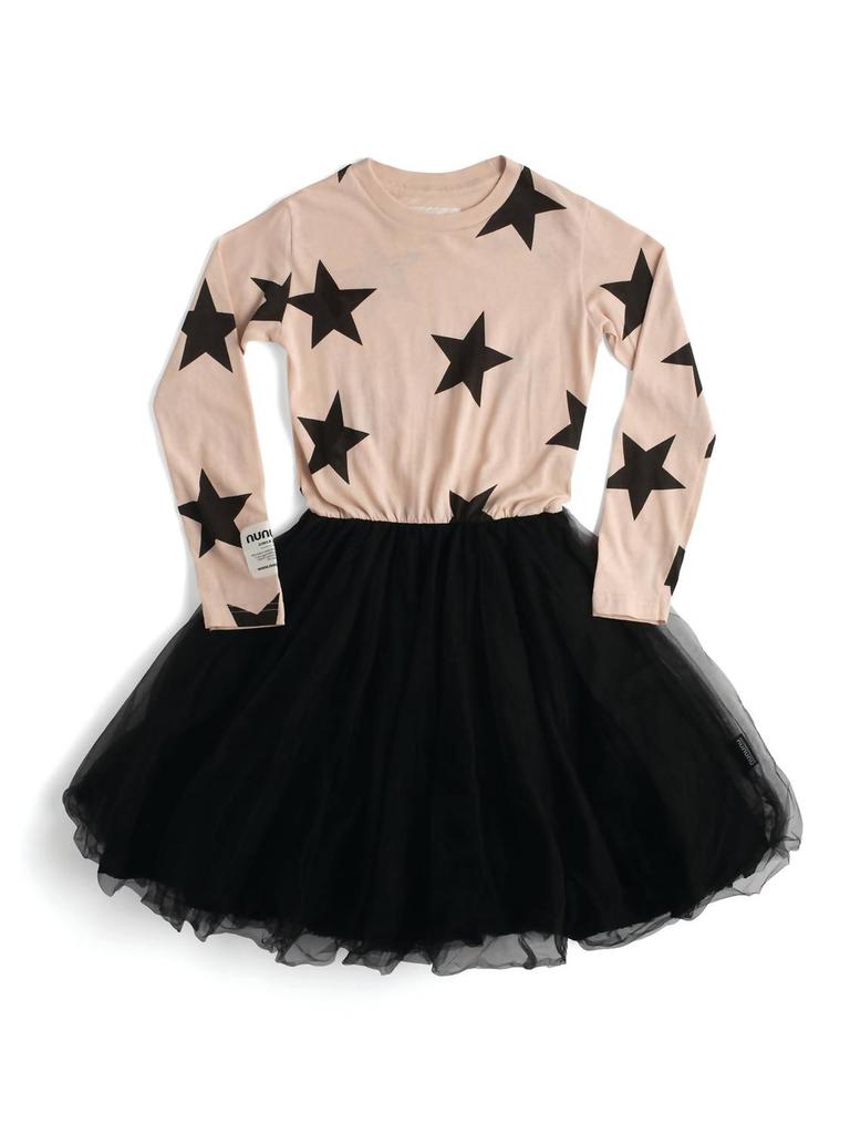 Nununu Kids Star Tulle Dress In Nude