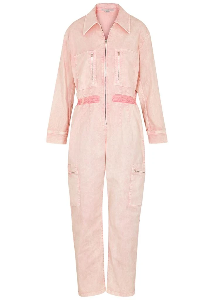 Stella McCartney Light pink stretch-denim jumpsuit 1