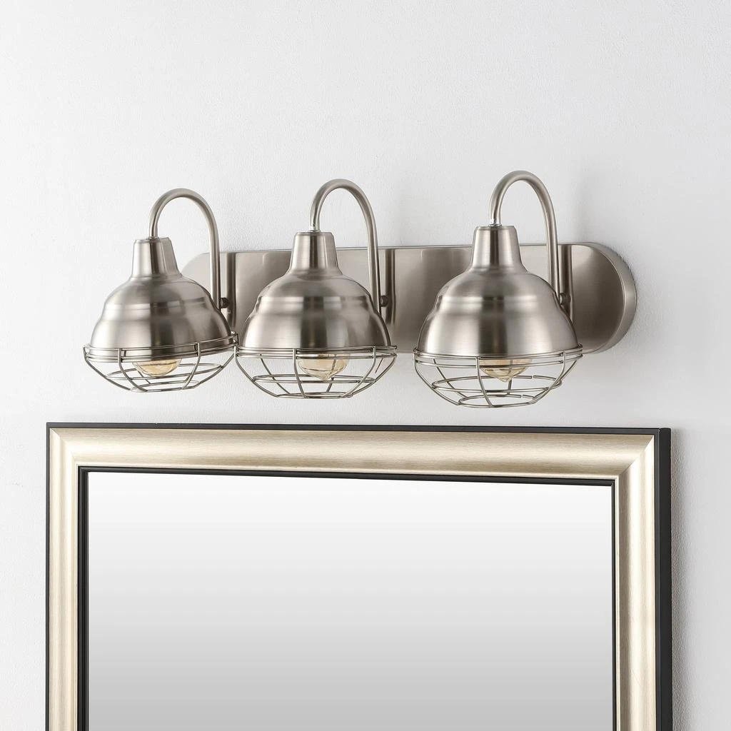 JONATHAN Y Levi 24.5" 3-Light Industrial Farmhouse Iron LED Vanity 4