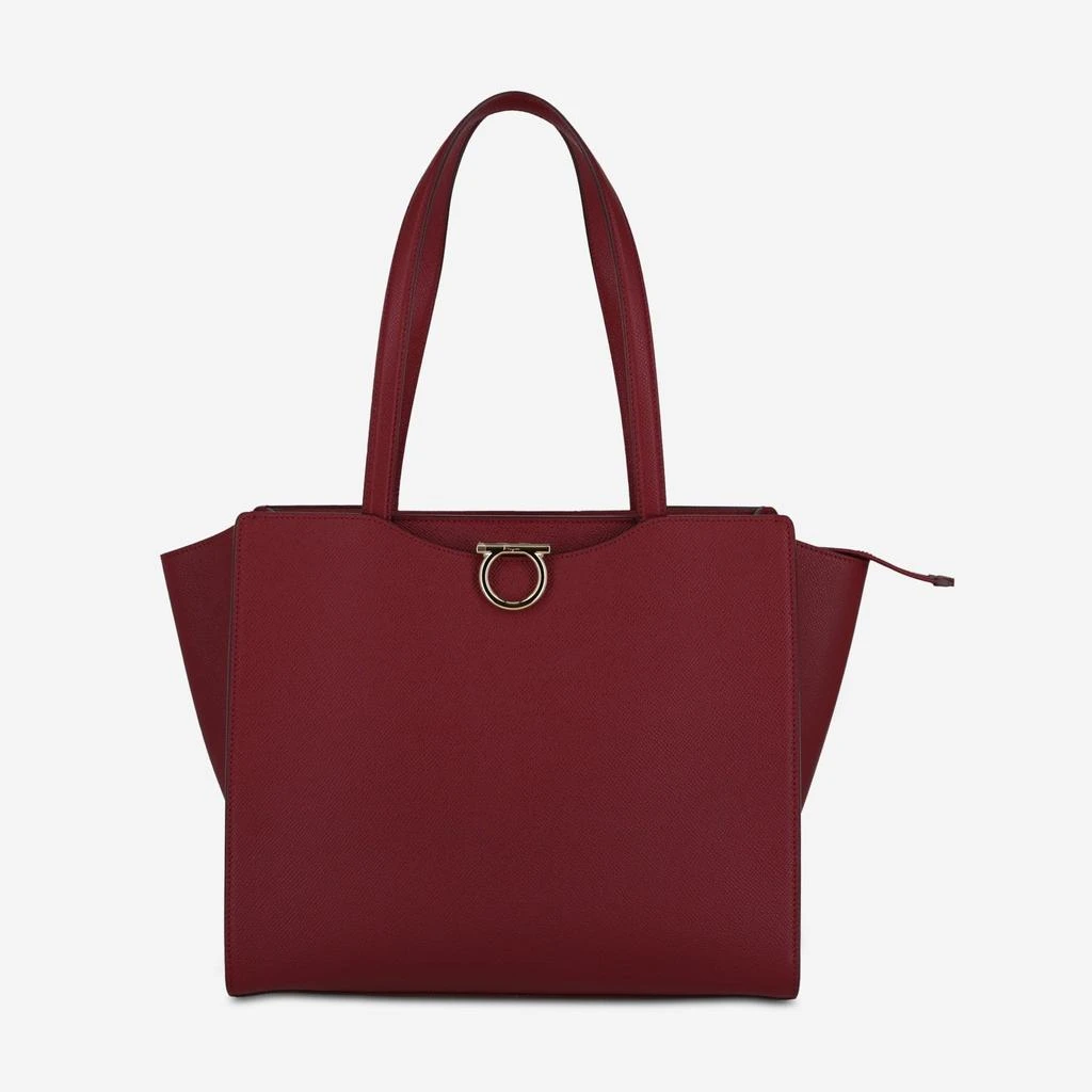Salvatore Ferragamo Ferragamo Gemini Carmine Leather Women's Shoulder Bag 213935-760962 1