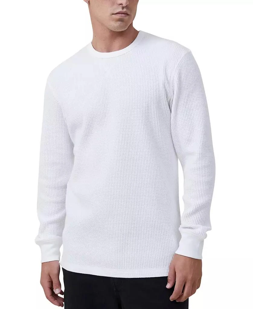 Cotton On Men's Chunky Waffle Long Sleeve T-shirt 1