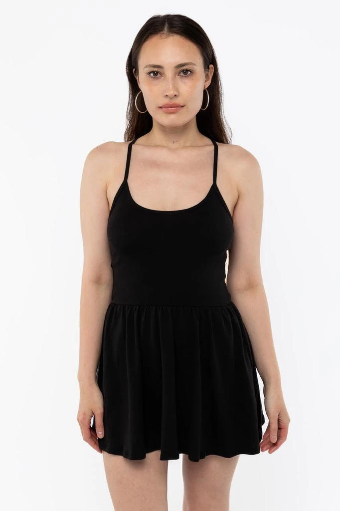Los Angeles Apparel 43206X - Baby Rib Cross Back Summer Mini Dress 1