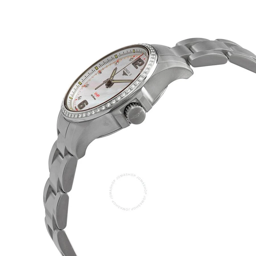 Longines Conquest V.H.P. Quartz Diamond White Mother of Pearl Dial Ladies Watch L3.316.0.87.6 2