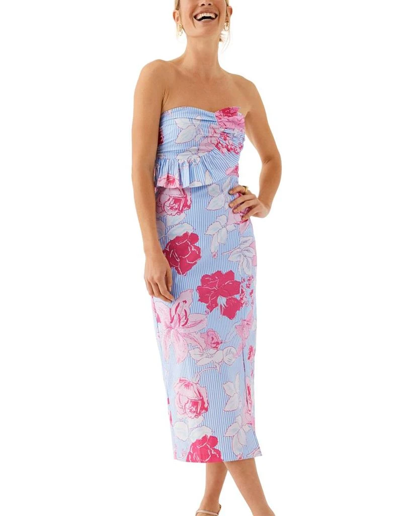 Vineyard Vines Floral Strapless Dress 4