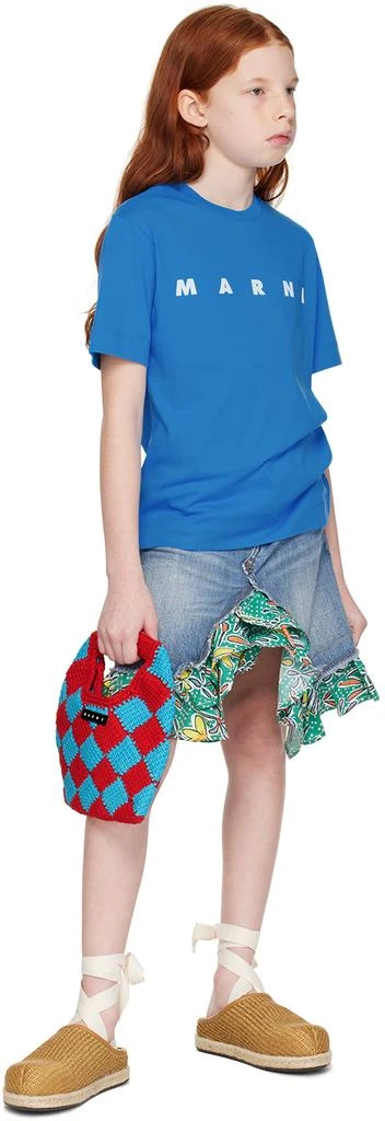 Marni Kids Red & Blue Diamond Crochet Bag 4