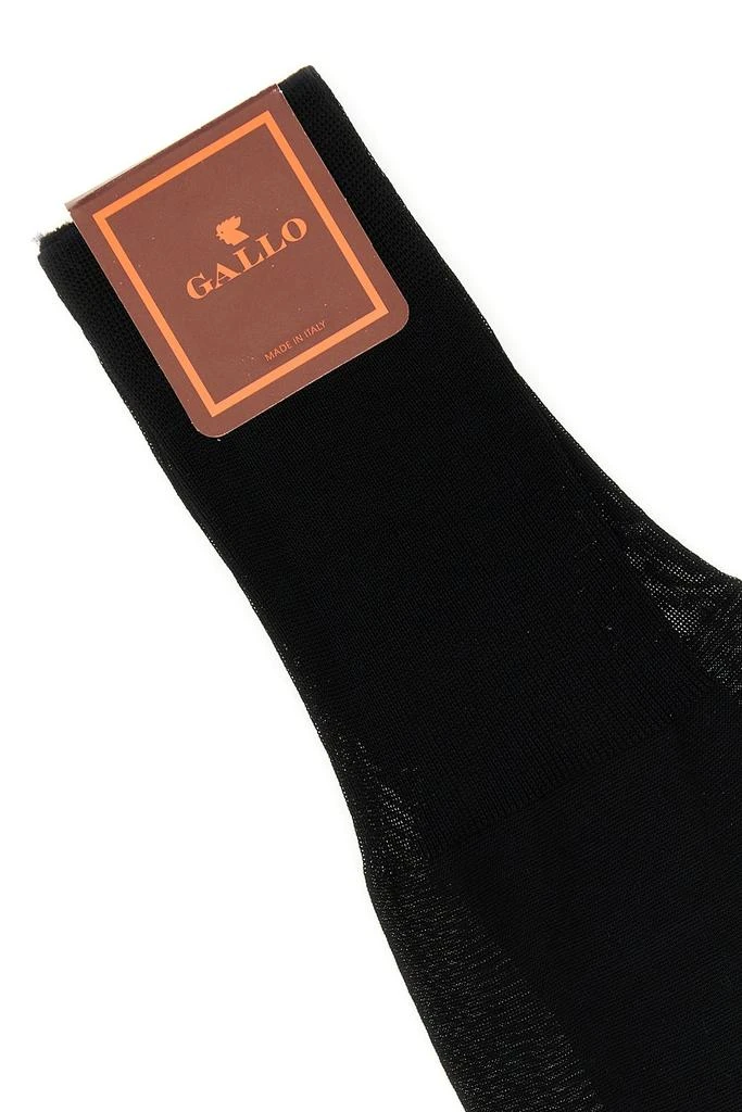 GALLO Black cotton socks 3